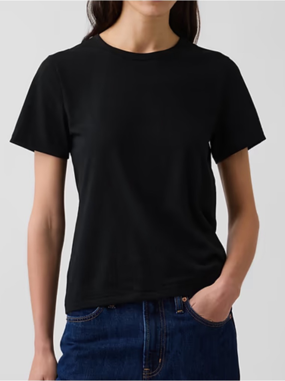 🆕 Gap organic cotton Vintagesoft crew black short sleeve t-shirt